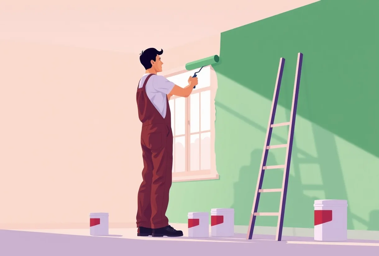 Peintre Auterive 31190 en intervention sur un chantier