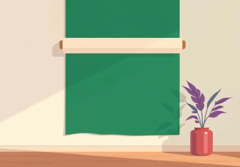 Pose de papier peint, rouleau et brosse à maroufler